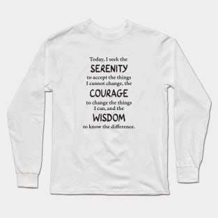 Serenity Prayer Long Sleeve T-Shirt